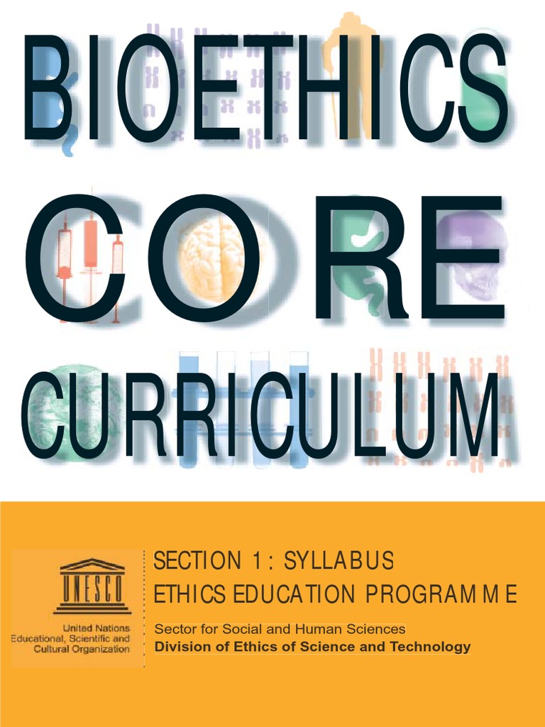 Bioethics Core Curriculum Syllabus Pdf Bioethics Curriculum