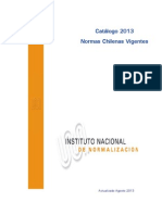 Catalogo 2013 Normas Chilenas Vigentes Al 31 Agosto Por ICS