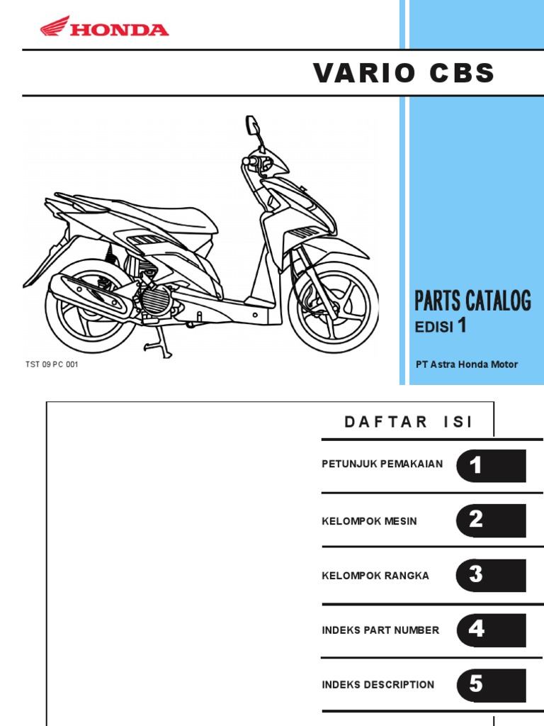 Parts Catalog Vario Techno Cbs 110