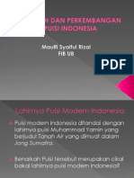 Sejarah Dan Perkembangan Puisi Indonesia