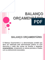 BALANÇO ORÇAMENTÁRIO