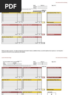 Four Year Plan