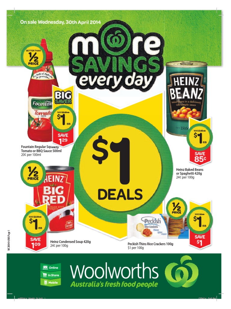 Woolworths Weekly Catalogue Deals | PDF | Salsa (Sauce)