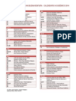 Calendario Academico General 2014