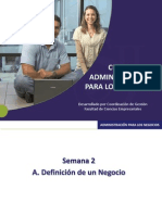 Semana 2 Administracion para Los Negocios 2014-1