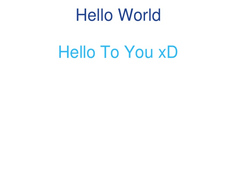 Hello World: D | PDF