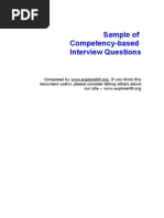 List of Competency-Based Interview Questions