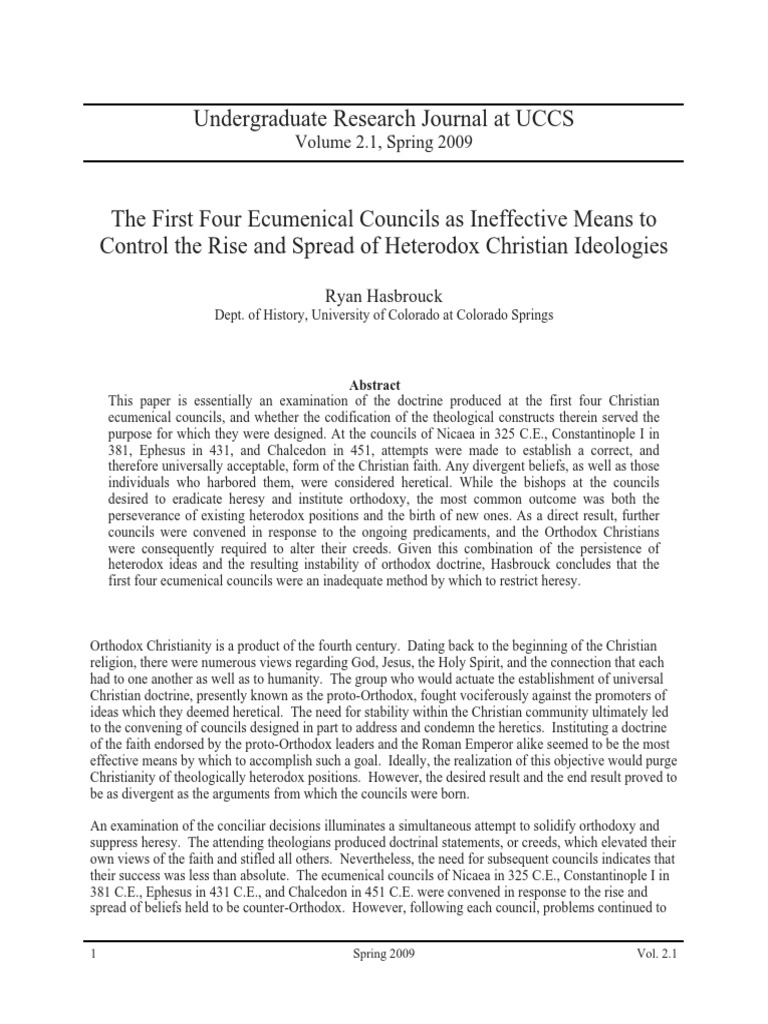 Ineffectiveness of the First Four Councils | PDF | Arianism | Trinity