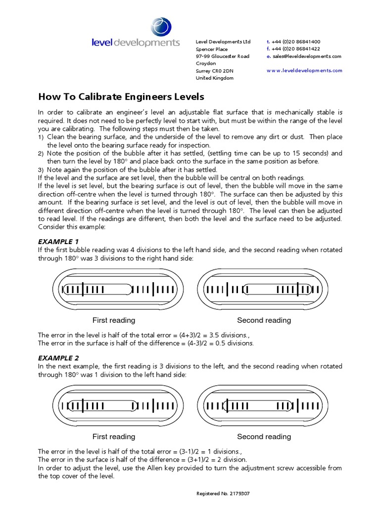 Calibrating Engineer's Levels Guide | PDF