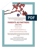 Parents As Partners May 7 2014