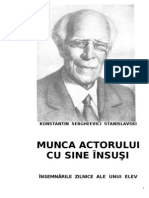 Stanislavski - Munca Actorului