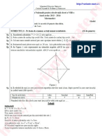 Rezolvare Model Subiecte Capacitate Matematica 2014