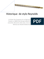 Historique de Stylo Reynolds