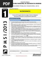 Prova Superior Nutricionista Tipo 1