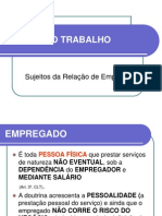 Sujeitos Relação Trabalho