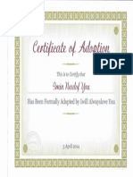 multi genre adoption certificate