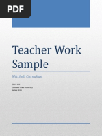 Teacher Work Sample: Mitchell Carnahan