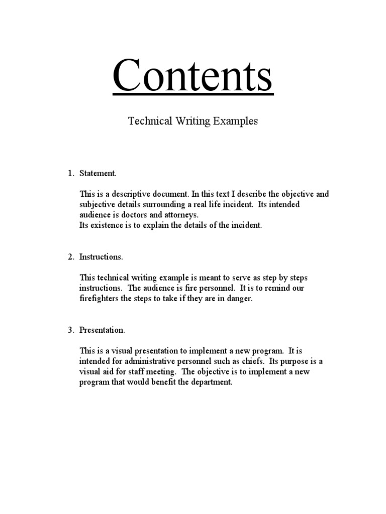 Technical Writing Samples for Professionals | PDF