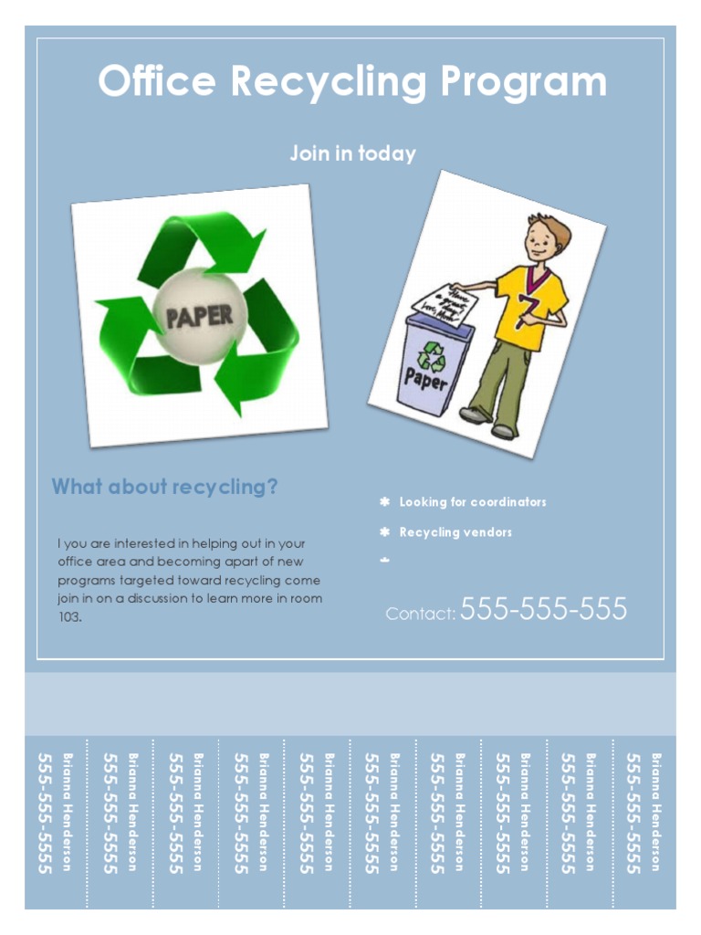 Join Our Office Recycling Program | PDF | Career & Growth