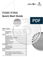 Canon IP3000 Quick Start Guide