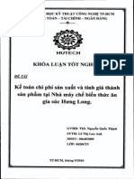 Kế toán chi phí sản xuất và tính giá thành sản phẩm tại nhà máy chế biến thức ăn gia súc Hưng Long PDF