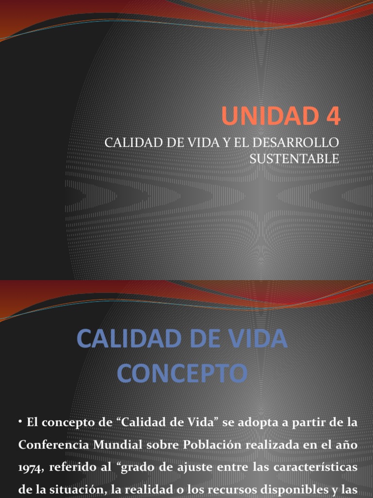 Calidad de Vida y Desarrollo Sustentable | PDF | Sustentabilidad ...