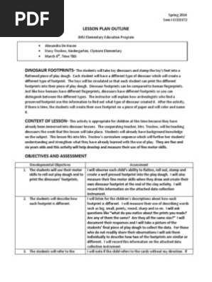 dinosaur lesson plan