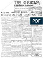 Ley de Cine 1947 - Boletín Oficial