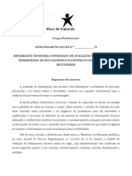 Projecto de Avaliação Docente 2009 - Bloco de Esquerda