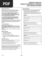 Applying For Approval Change of Ownership of A Pharmacy (Not Involving Relocation)