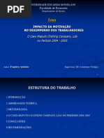 Motivação dos trabalhadores - o Caso da Empresa Maputo Clothing Company