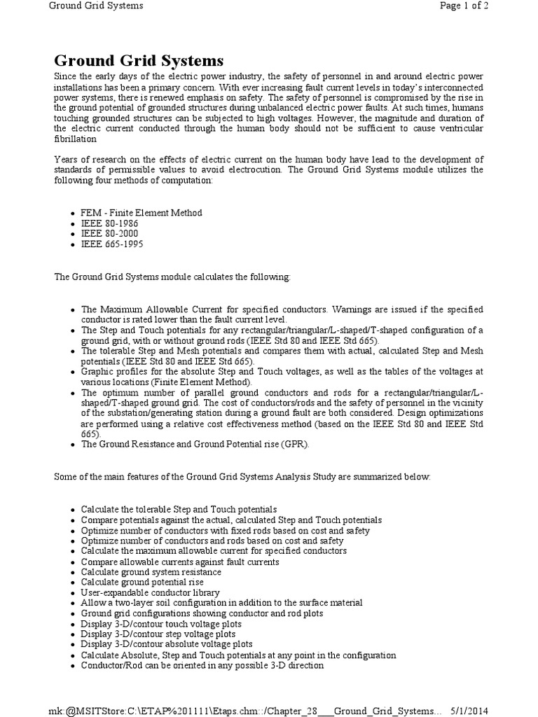 Ground Grid Systems Analysis Overview | PDF | Electrical Grid ...