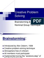 Brainstorming NGT Creative Problem Solving