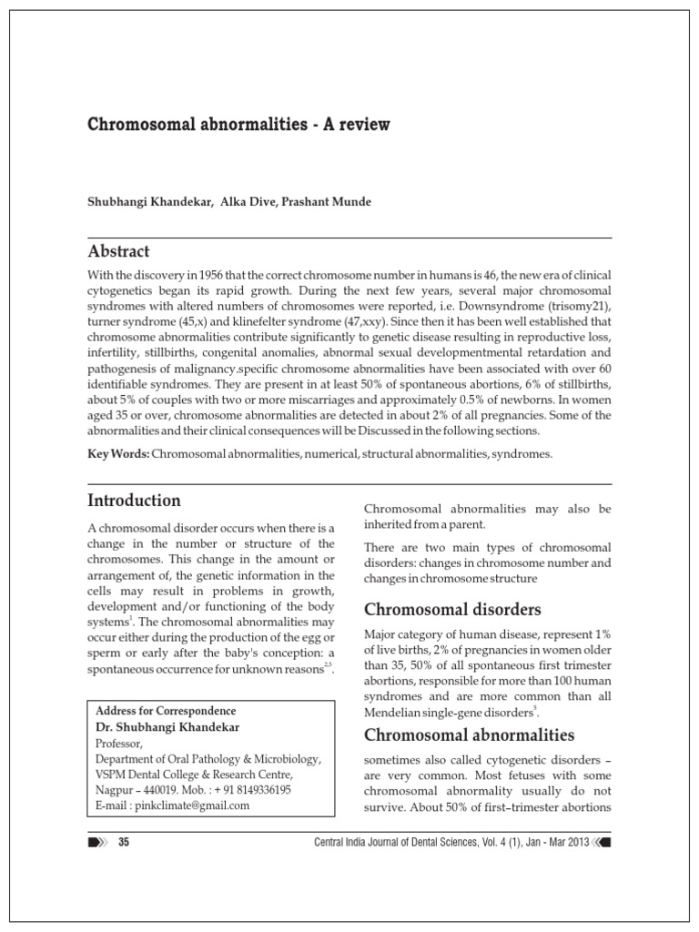 Chromosomal Abnormalities | PDF | Meiosis | Chromosome
