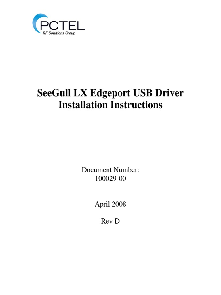 Edgeport Driver Installation Rev D PDF Device Driver Usb