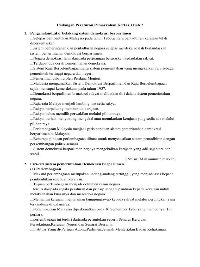 K3 Skema Jawapan T5 Bab 7 Sistem Pemerintahan Pentadbiran Negara Malaysia Pdf