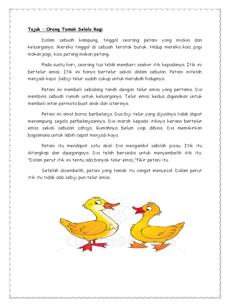Orang Tamak Selalu Rugi | PDF | Memasak, Makanan, & Anggur