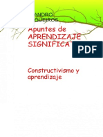 Apuntes de APRENDIZAJE SIGNIFICATIVO Constructivismo y Aprendizaje