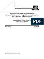 Numerical Investigation of Aerodynamics of Canard-Controlled Missile Using Planar and Grid Tail Fins, Part II Subsonic and Transonic Flow