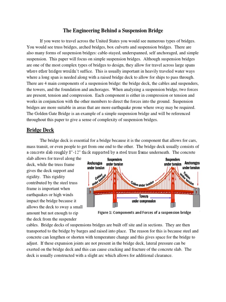 Understanding Suspension Bridges | PDF | Deep Foundation | Foundation ...