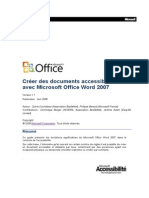 Creer Des Documents Accessibles Avec Microsoft Office Word 2007 PDF