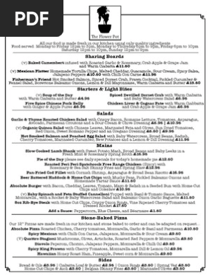 Flower Pot Menu
