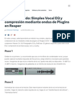 Consejo Rápido - Simple Vocal EQ y Compresión Mediante Ondas de Plugins en Reaper - Tuts + Música y Audio Tutorial