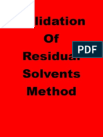 Validation of Residual Solvents Method