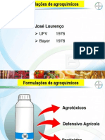 Formulações de agroquímicos: tipos e aplicações