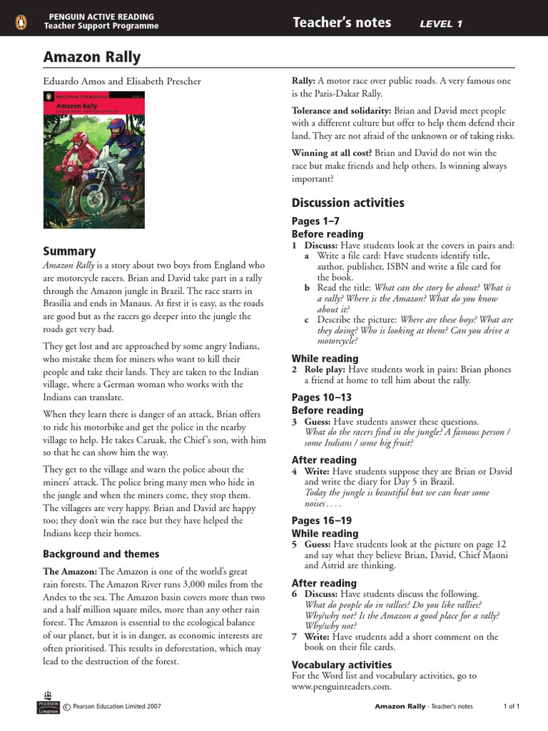 Amazon Rally: A Cultural Adventure | PDF