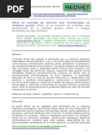 Fibra Na Nutrição de Animais Com Fermentação No Intestino Grosso