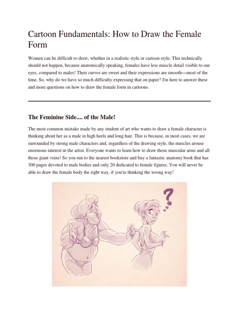 How To Draw The Female Form | PDF | Face | Human Body