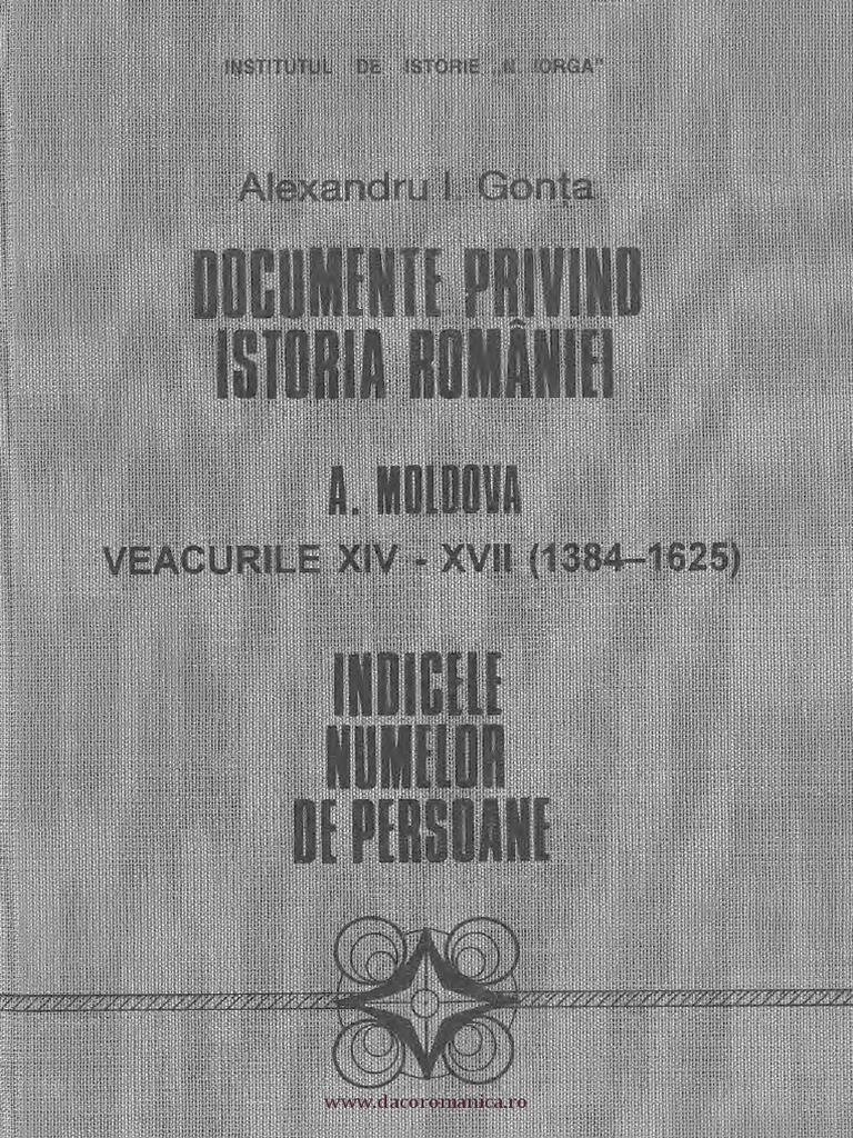 Documente Privind Istoria Romaniei | PDF