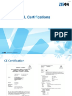 ZXHN H108L Certifications